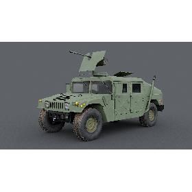 3D Humvee M998 M1025 Weapons Carrier Slant Back